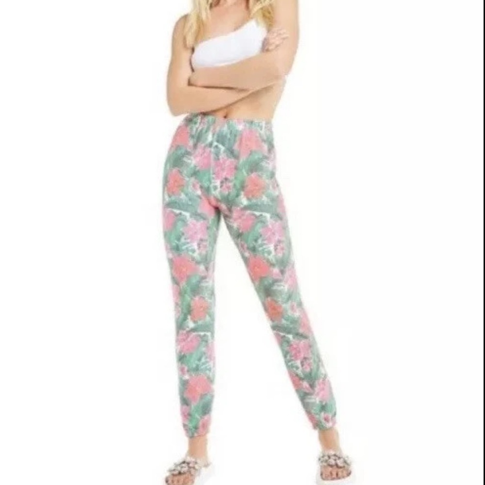 Wildfox Floral Poinsettia Jagger Pants
